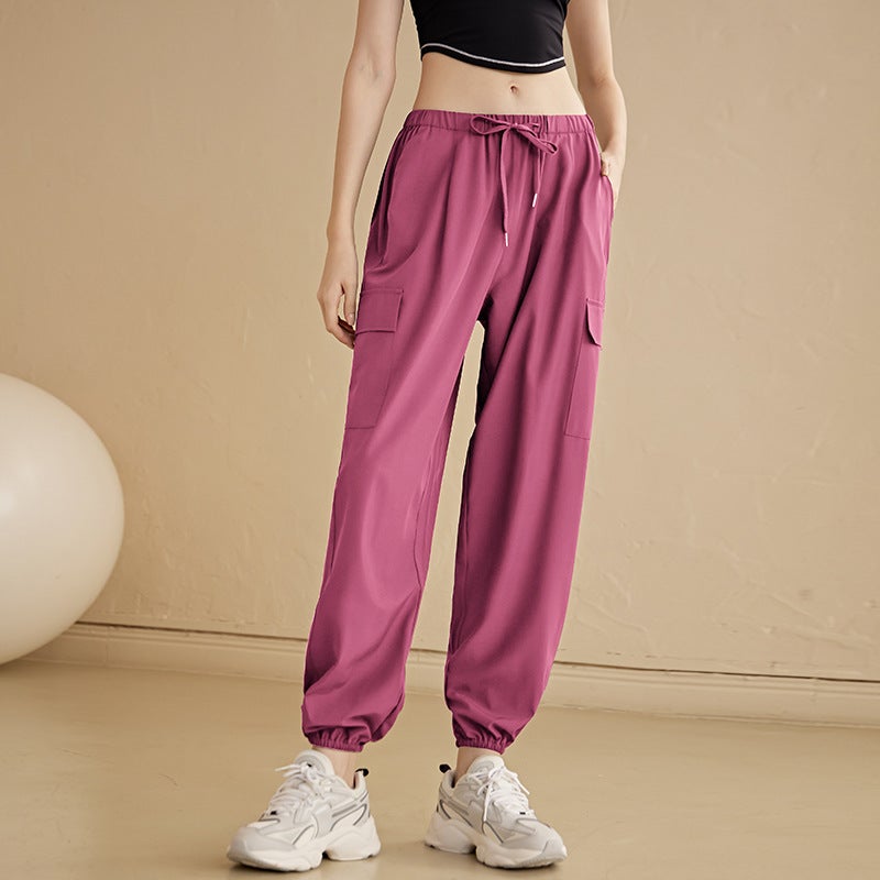 Sports Pants Women'S Loose Slim-Fit Plus Size Pants For Chubby Girls Summer Sweating Non-Stick Lightweight Breathable Fitness Pants - Image 1